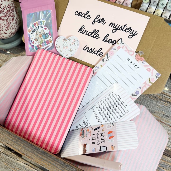 Hot Pink Stripes Pink Luxury Blind Date with A Kindle Box