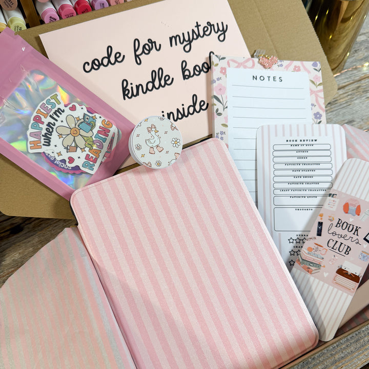 Light Pink Stripes Pink Luxury Blind Date with A Kindle Box