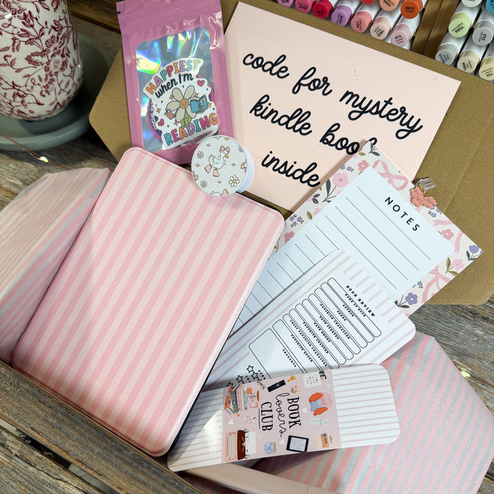 Light Pink Stripes Pink Luxury Blind Date with A Kindle Box
