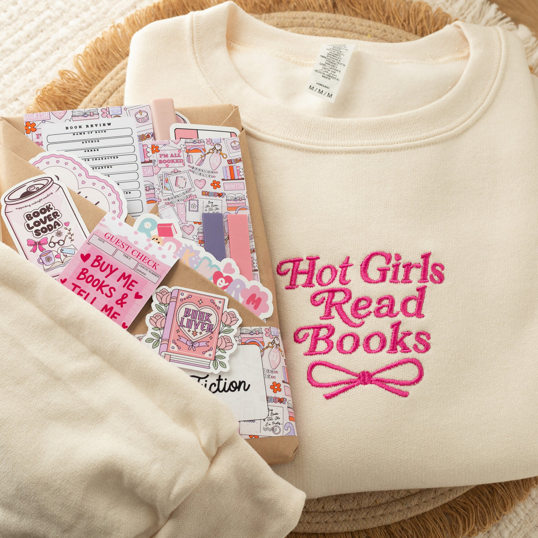 Blind Date with a Book + Embroidered Sweatshirt