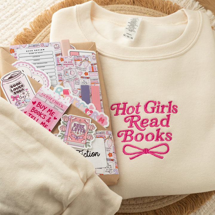Blind Date with a Book + Embroidered Sweatshirt