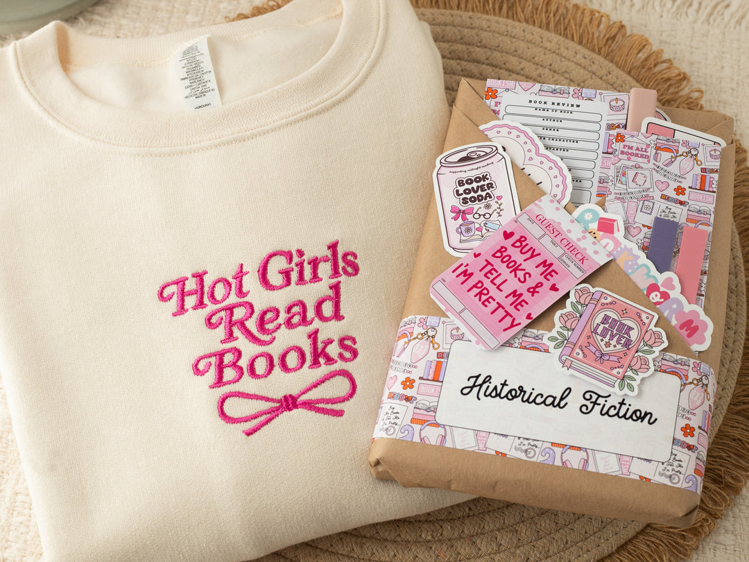 Blind Date with a Book + Embroidered Sweatshirt