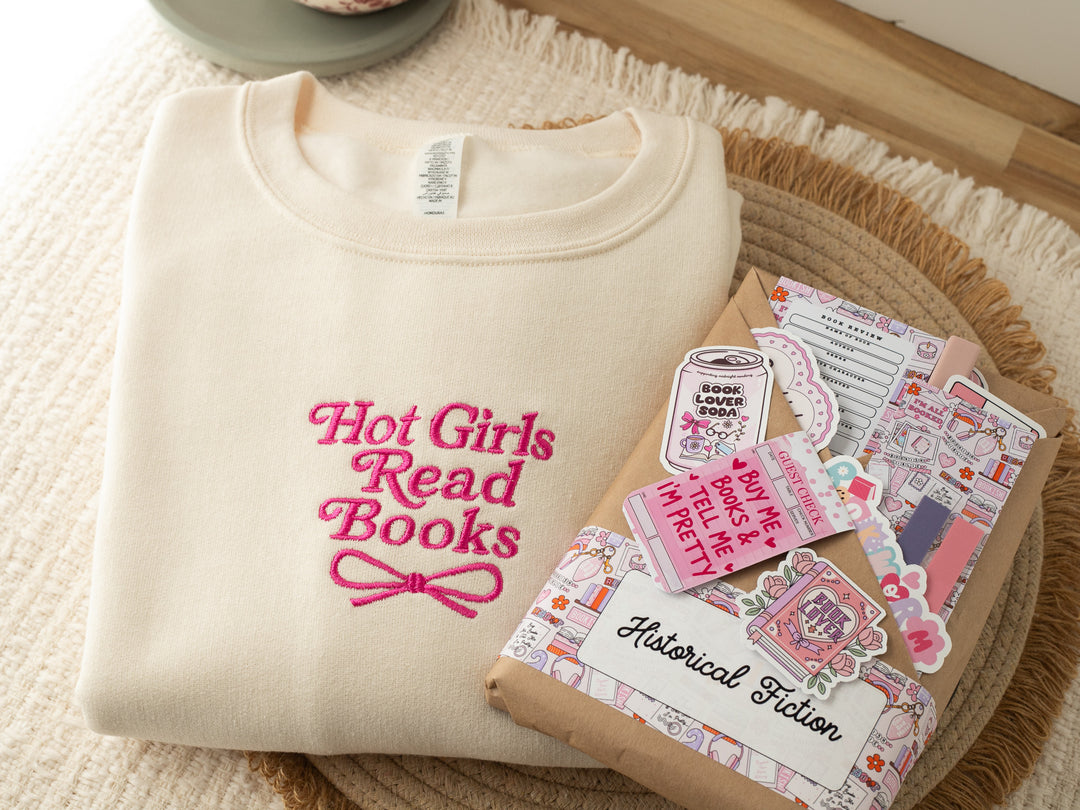 Blind Date with a Book + Embroidered Sweatshirt