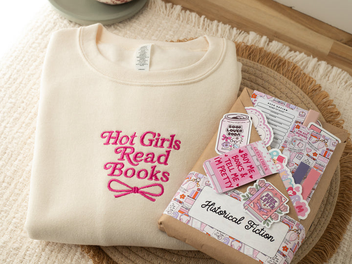 Blind Date with a Book + Embroidered Sweatshirt