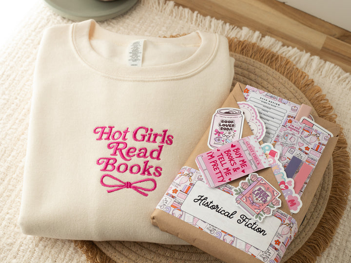 Blind Date with a Book + Embroidered Sweatshirt