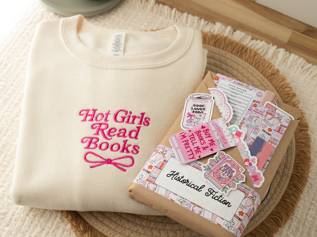Blind Date with a Book + Embroidered Sweatshirt