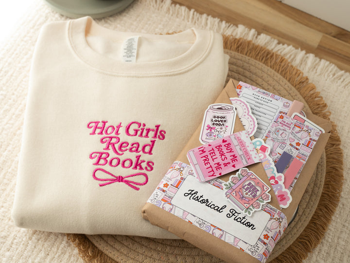 Blind Date with a Book + Embroidered Sweatshirt