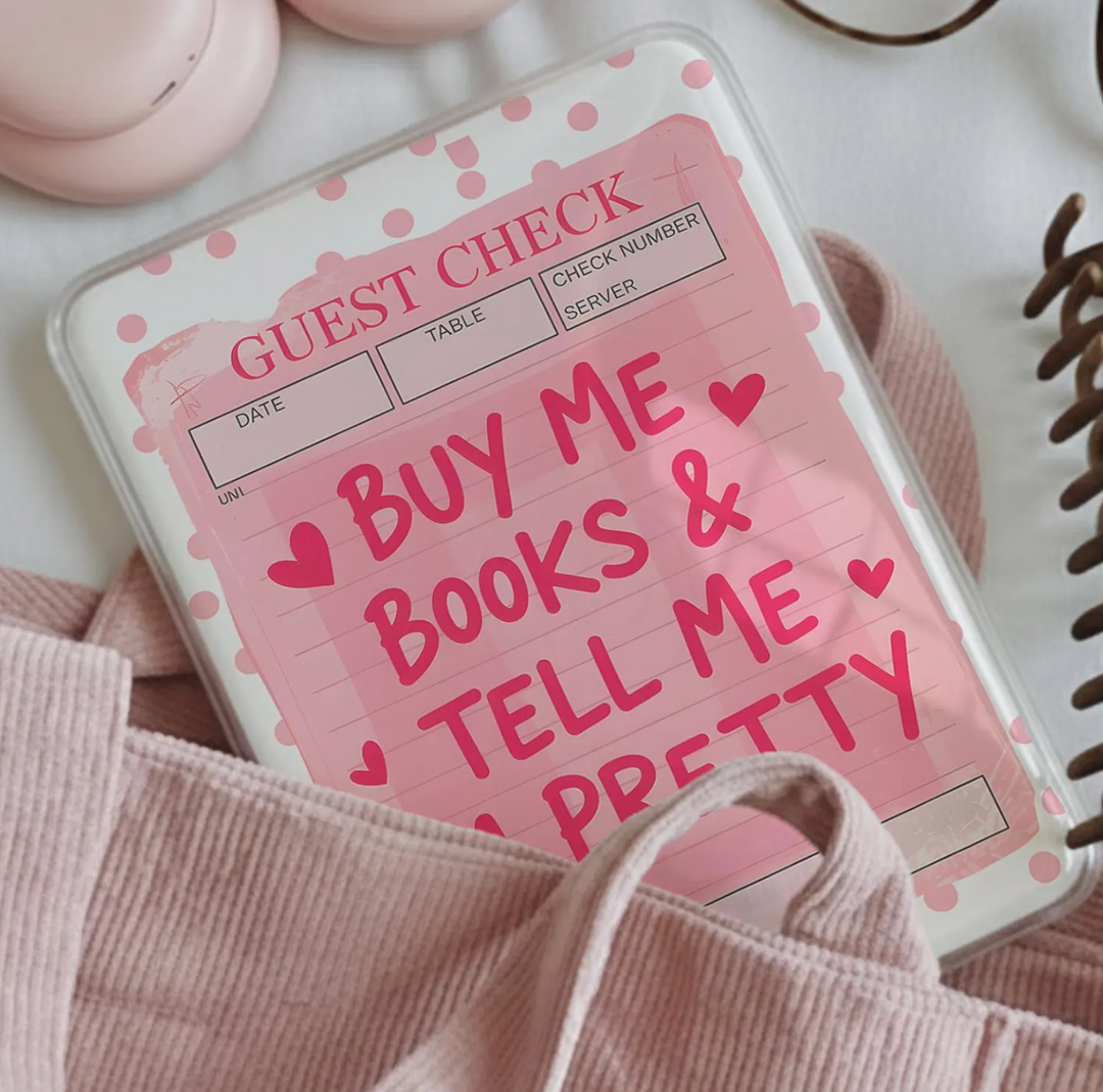 Pink Bookish Kindle Insert Set - 4 Pcs