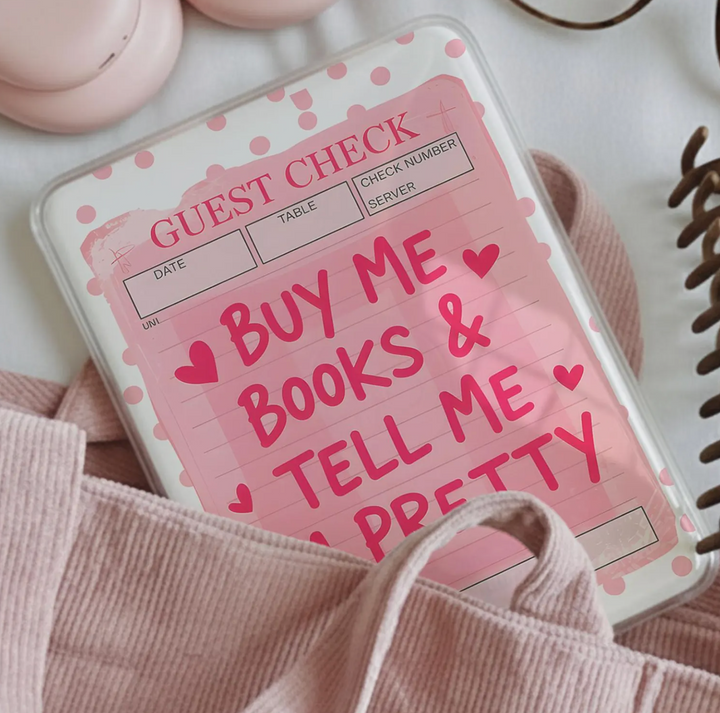 Pink Bookish Kindle Insert Set - 4 Pcs
