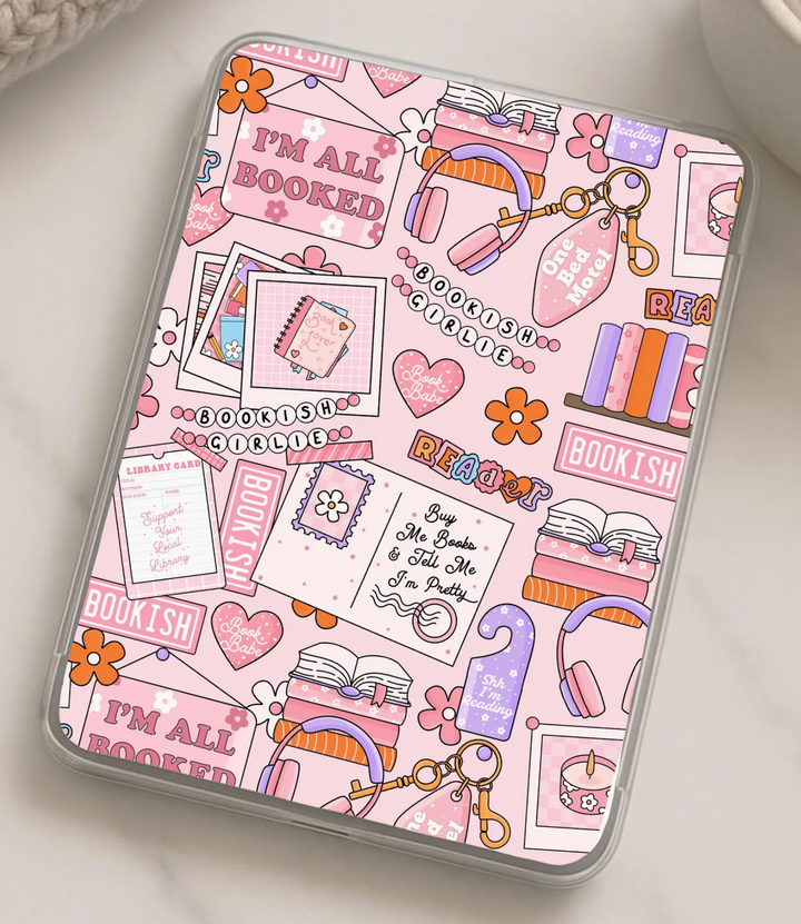 Pink Bookish Kindle Insert Set - 4 Pcs