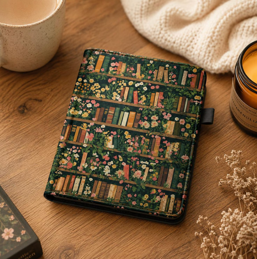 Cozy Library Kindle Case with Stand & Hand Strap