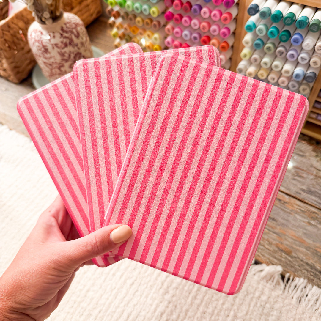 Hot Pink Stripes Kindle Case for 12th Gen Paperwhite & Colorsoft