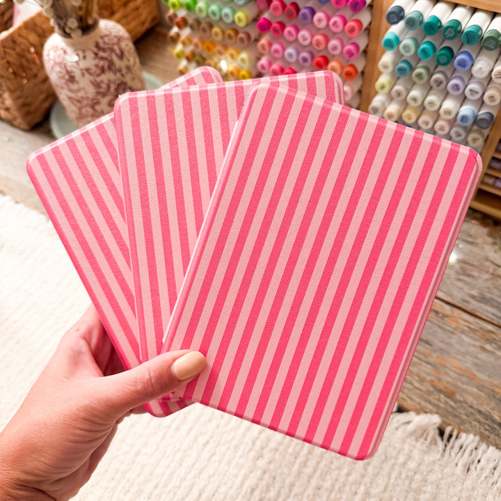 Hot Pink Stripes Kindle Case for 12th Gen Paperwhite & Colorsoft