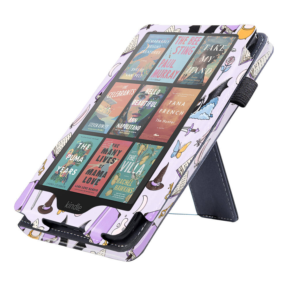 Cozy Library Kindle Case with Stand & Hand Strap