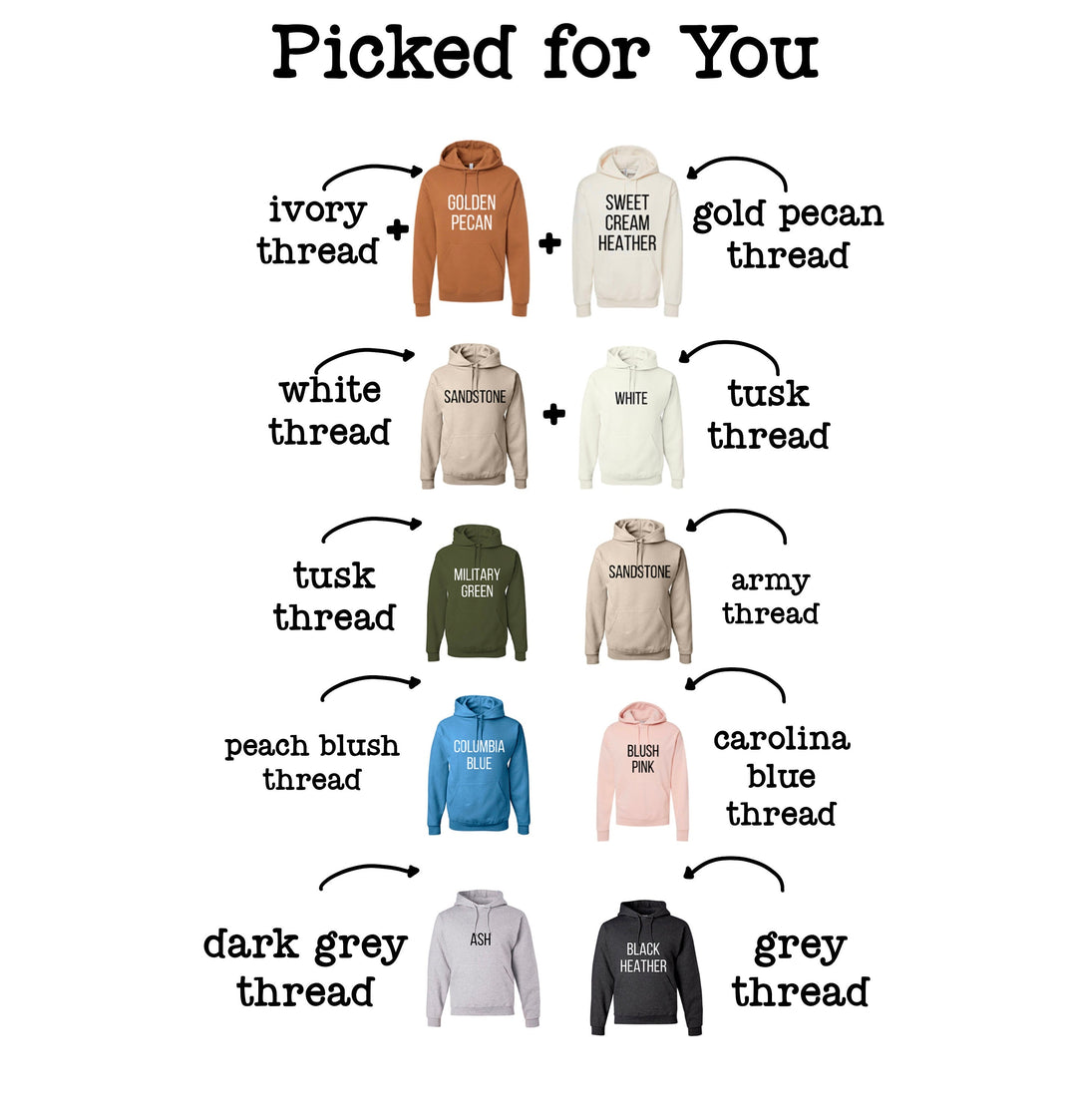 Custom Collar and Sleeve Embroidered Hoodie, Embroidered Mom mama Grandmother Hoodie with Kids Names Kids Names, Personalized NEN97C X