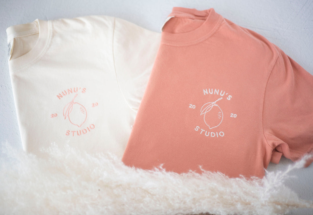 Custom Logo Embroidered Comfort Colors T shirt, Custom Embroidered T-shirt, Embroidered Tee, Custom Embroidered T Shirt, Business Logo, 97