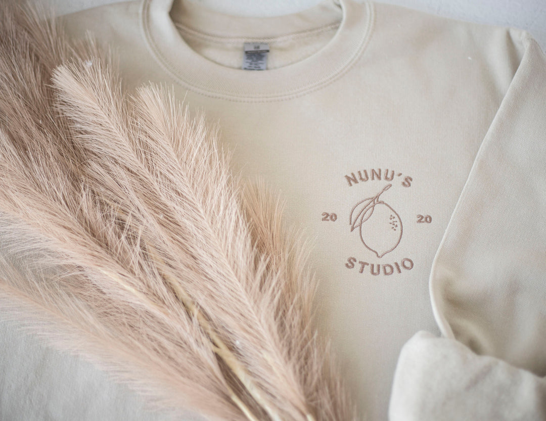 Custom Logo Embroidered Crewneck Sweatshirt, Business Logo Embroidered Sweatshirt, Business Logo Sweatshirt, Custom Logo Sweatshirt, 97X