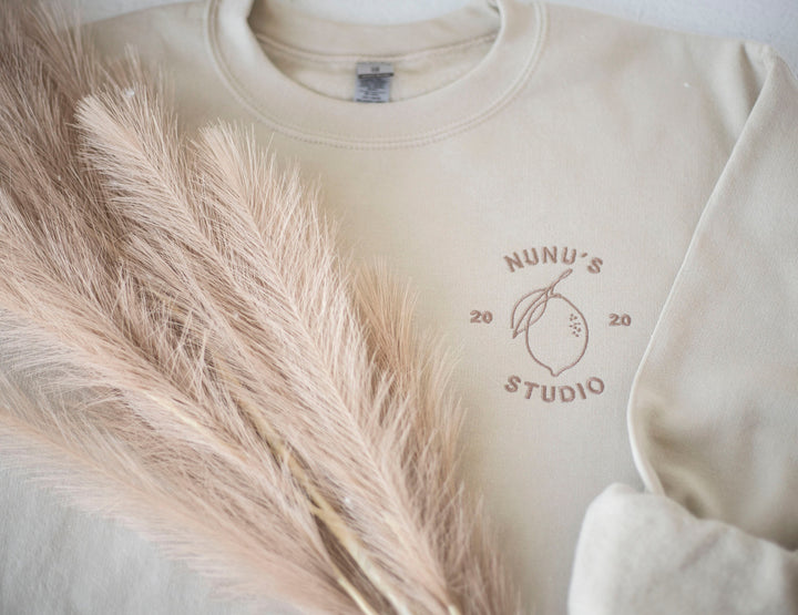Custom Logo Embroidered Crewneck Sweatshirt, Business Logo Embroidered Sweatshirt, Business Logo Sweatshirt, Custom Logo Sweatshirt, 97X