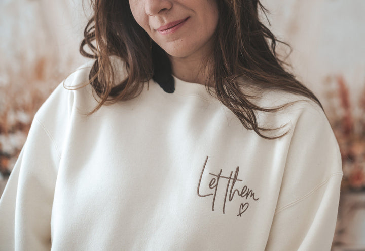 Embroidered Women's Crewneck Sweatshirt, Cute Gifts for Women, Motivational Quote Sweatshirt, Trendy Embroidered Sweatshirt, Gifts Mom X