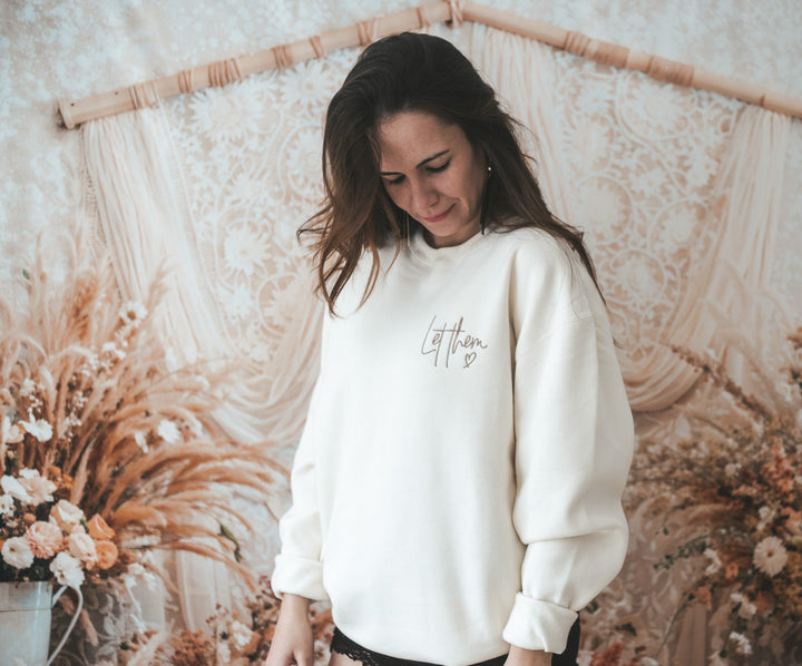 Embroidered Women's Crewneck Sweatshirt, Cute Gifts for Women, Motivational Quote Sweatshirt, Trendy Embroidered Sweatshirt, Gifts Mom X