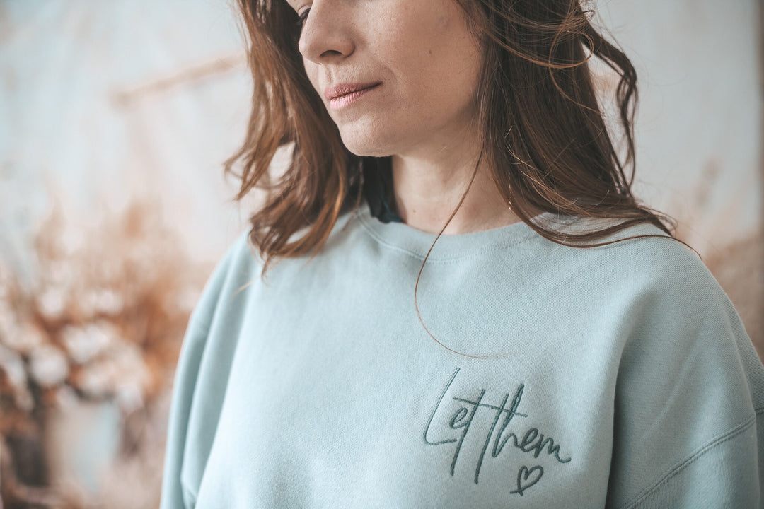 Embroidered Women's Crewneck Sweatshirt, Cute Gifts for Women, Motivational Quote Sweatshirt, Trendy Embroidered Sweatshirt, Gifts Mom X
