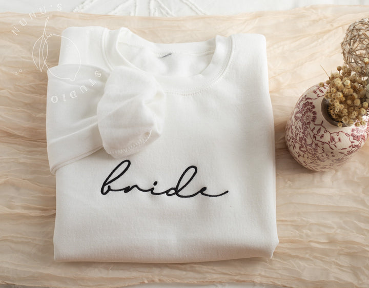 Embroidered Bride Crewneck Sweatshirt, Bride To Be Gifts, Future Mrs. Gift, Engagement Gift, Bridal Shower Gift, Gifts for Bride, MMC196C X