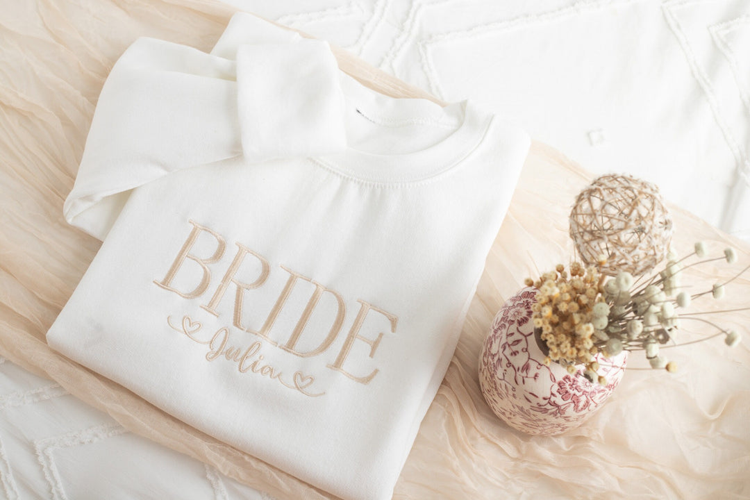 Embroidered Bride Sweatshirt, Bride Gifts, Bridal Shower Gift, Bride to Be Gift, Future Mrs Gift, Bride Gifts, Honeymoon Sweatshirt BPC250C