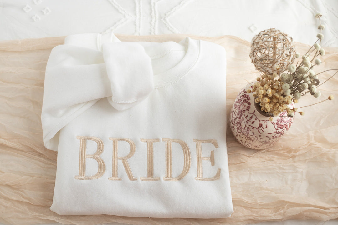 Embroidered Bride Sweatshirt, Bride Gifts, Bridal Shower Gift, Bride Be Gift, Future Mrs Gift, Bride Gift, Honeymoon Sweatshirt, BRID-C-250