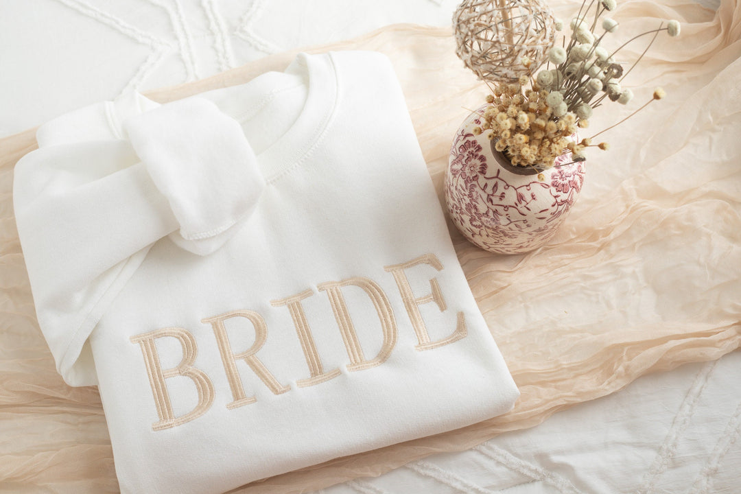 Embroidered Bride Sweatshirt, Bride Gifts, Bridal Shower Gift, Bride Be Gift, Future Mrs Gift, Bride Gift, Honeymoon Sweatshirt, BRID-C-250