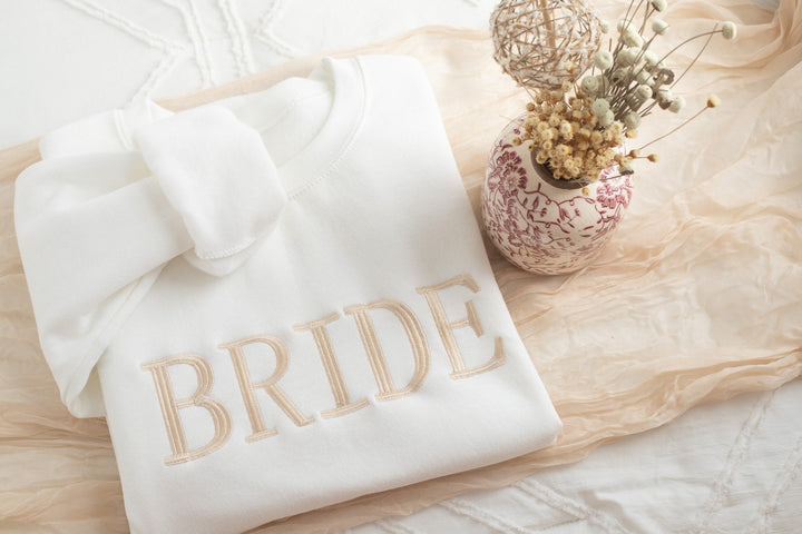 Embroidered Bride Sweatshirt, Bride Gifts, Bridal Shower Gift, Bride Be Gift, Future Mrs Gift, Bride Gift, Honeymoon Sweatshirt, BRID-C-250