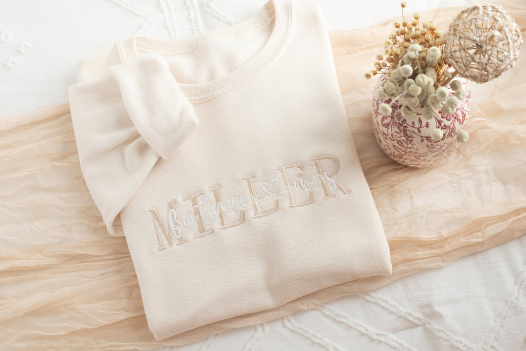 Embroidered Bride Sweatshirt, Bride Gifts, Bridal Shower Gift, Bride to Be Gift, Future Mrs, Bride Gifts, Personalized Engagement MZC250C