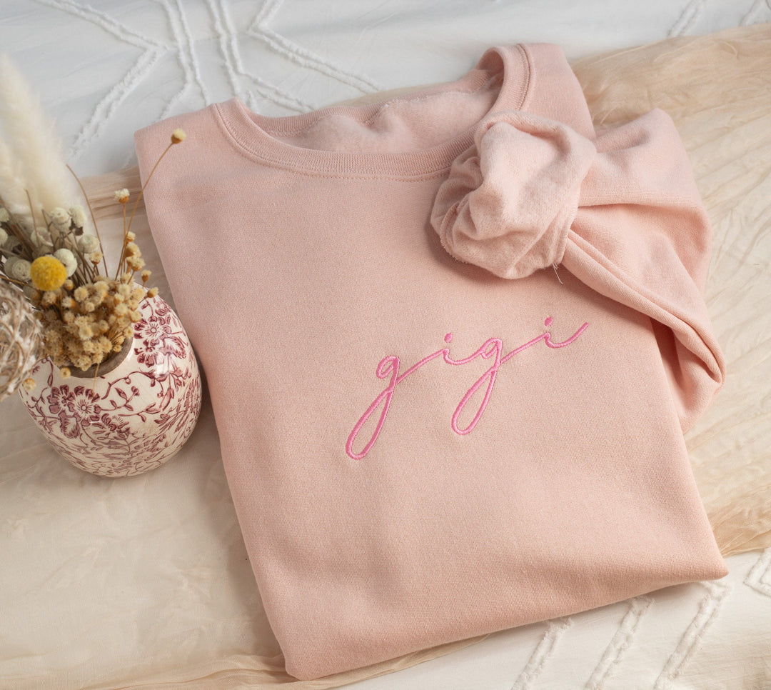 Custom Embroidered Grandmother Sweatshirt, Gifts for Mama Gigi Mimi Granny Grammy Meme Mema Memaw Mawmaw Mamaw Sweatshirt MMC196C X