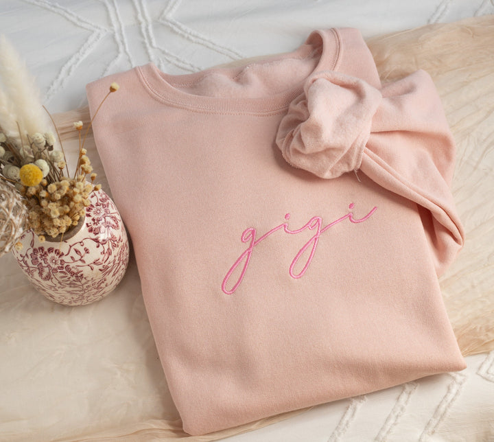 Custom Embroidered Grandmother Sweatshirt, Gifts for Mama Gigi Mimi Granny Grammy Meme Mema Memaw Mawmaw Mamaw Sweatshirt MMC196C X