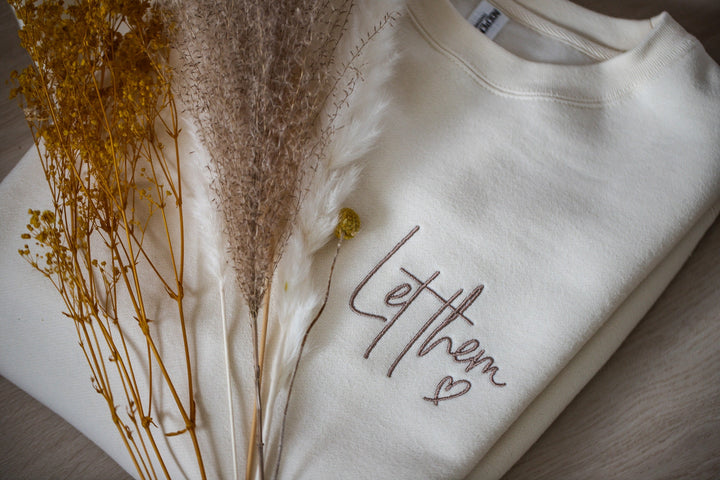 Embroidered Women's Crewneck Sweatshirt, Cute Gifts for Women, Motivational Quote Sweatshirt, Trendy Embroidered Sweatshirt, Gifts Mom X