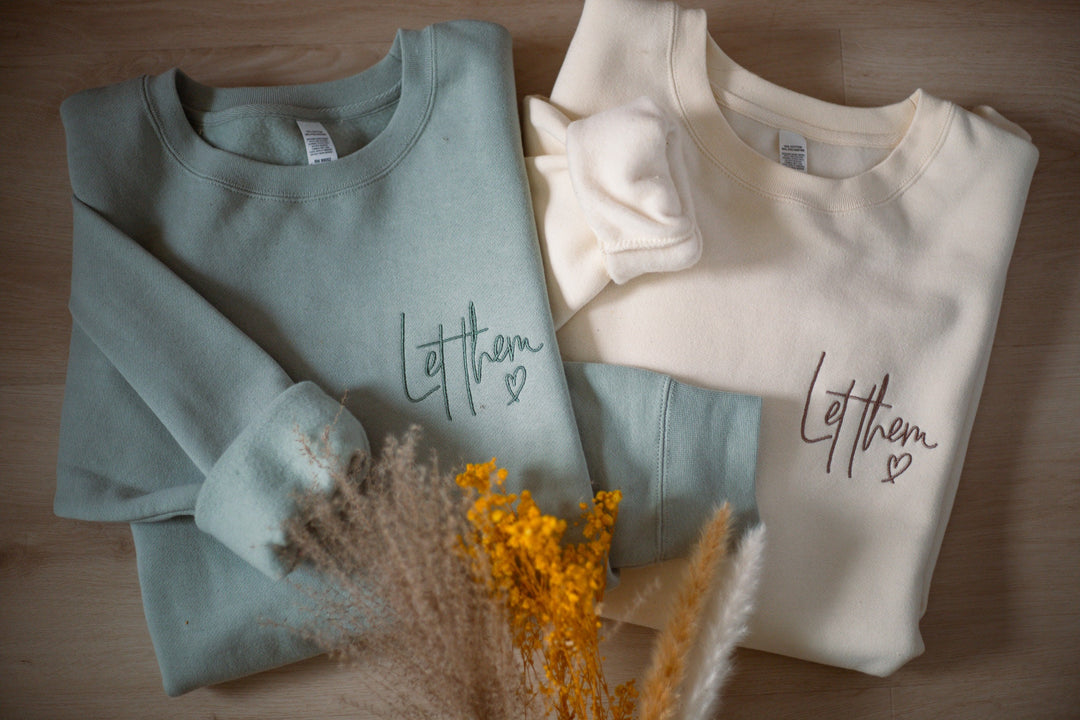 Embroidered Women's Crewneck Sweatshirt, Cute Gifts for Women, Motivational Quote Sweatshirt, Trendy Embroidered Sweatshirt, Gifts Mom X