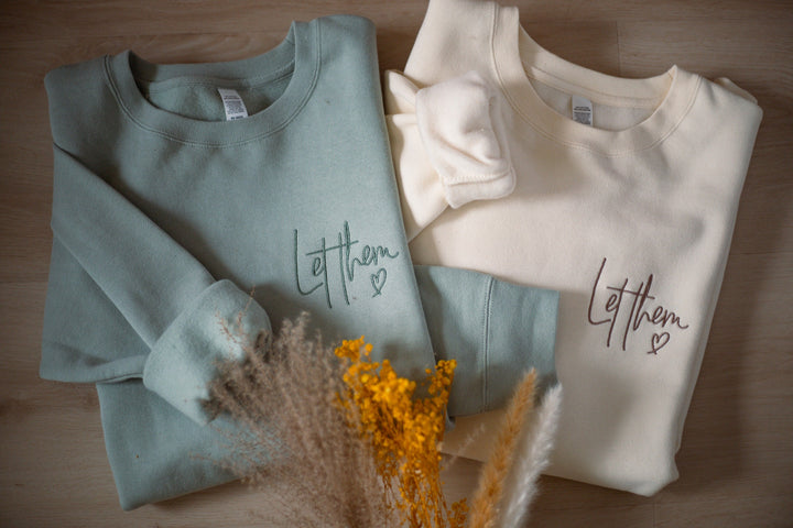 Embroidered Women's Crewneck Sweatshirt, Cute Gifts for Women, Motivational Quote Sweatshirt, Trendy Embroidered Sweatshirt, Gifts Mom X