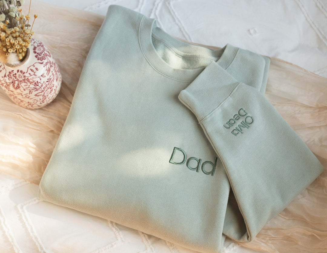 Custom Gifts for Dad, Personalized Father's Day Gifts, Custom Grandfather Gift, Embroidered Dad Sweatshirt, First Fathers day gift, PRP97C X
