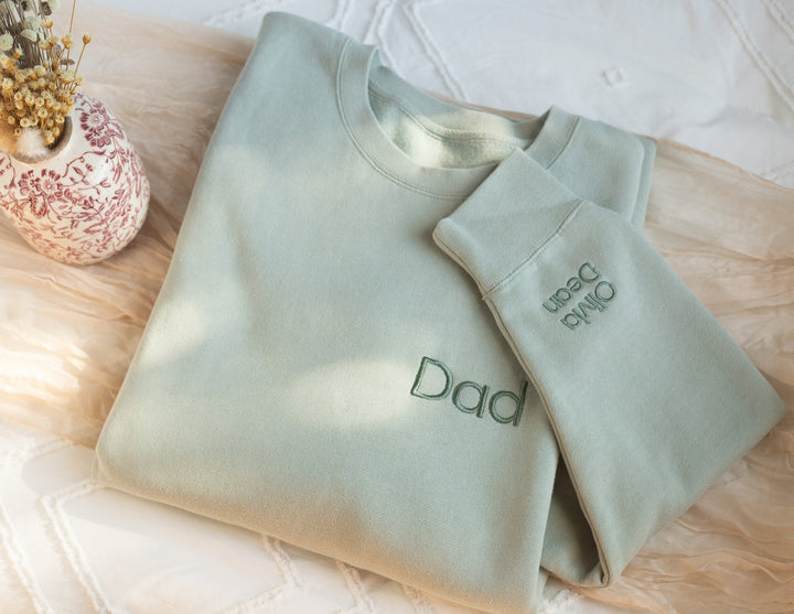 Custom Gifts for Dad, Personalized Father's Day Gifts, Custom Grandfather Gift, Embroidered Dad Sweatshirt, First Fathers day gift, PRP97C X