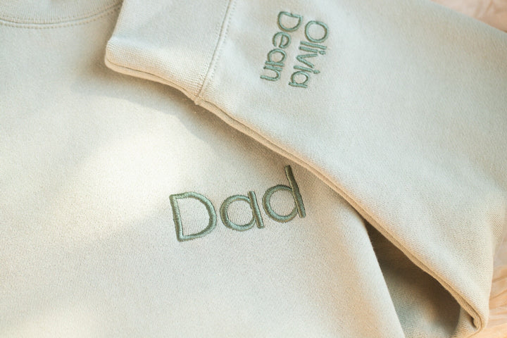 Custom Gifts for Dad, Personalized Father's Day Gifts, Custom Grandfather Gift, Embroidered Dad Sweatshirt, First Fathers day gift, PRP97C X