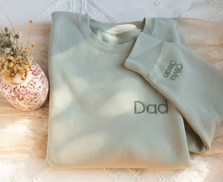 Custom Gifts for Dad, Personalized Father's Day Gifts, Custom Grandfather Gift, Embroidered Dad Sweatshirt, First Fathers day gift, PRP97C X