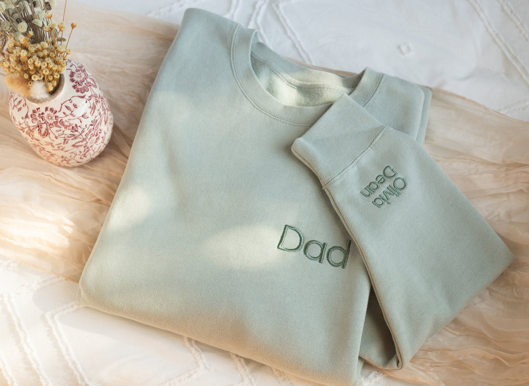 Custom Gifts for Dad, Personalized Father's Day Gifts, Custom Grandfather Gift, Embroidered Dad Sweatshirt, First Fathers day gift, PRP97C X