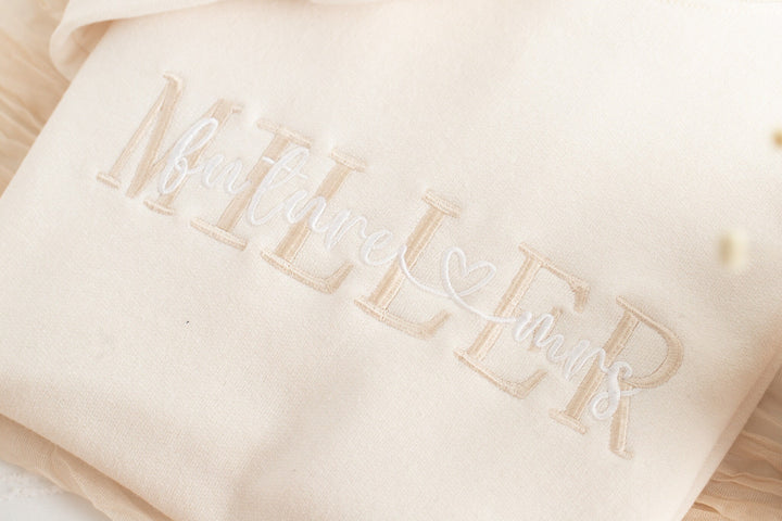 Embroidered Bride Sweatshirt, Bride Gifts, Bridal Shower Gift, Bride to Be Gift, Future Mrs, Bride Gifts, Personalized Engagement MZC250C