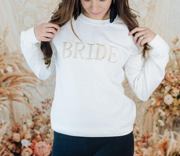 Embroidered Bride Sweatshirt, Bride Gifts, Bridal Shower Gift, Bride Be Gift, Future Mrs Gift, Bride Gift, Honeymoon Sweatshirt, BRID-C-250