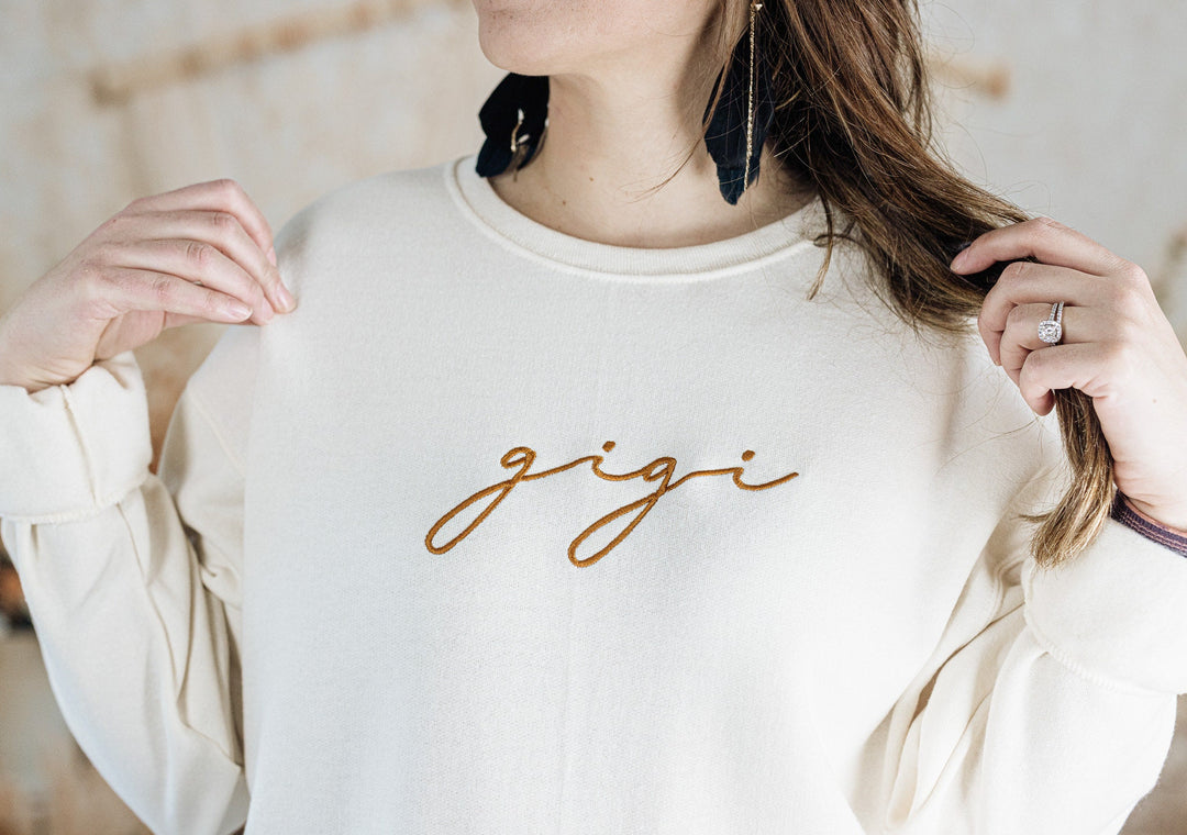 Custom Embroidered Grandmother Sweatshirt, Gifts for Mama Gigi Mimi Granny Grammy Meme Mema Memaw Mawmaw Mamaw Sweatshirt MMC196C X