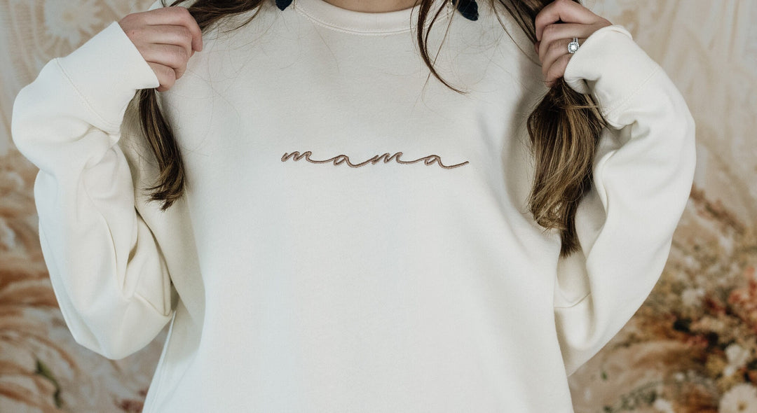 Custom Embroidered Mama Sweatshirt, Gifts for Mama Gigi Mimi Granny Grammy Meme Mema Memaw Mawmaw Mamaw Sweatshirt, MMC196C X