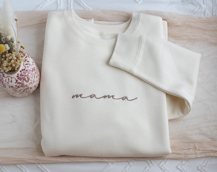 Custom Embroidered Mama Sweatshirt, Gifts for Mama Gigi Mimi Granny Grammy Meme Mema Memaw Mawmaw Mamaw Sweatshirt, MMC196C X