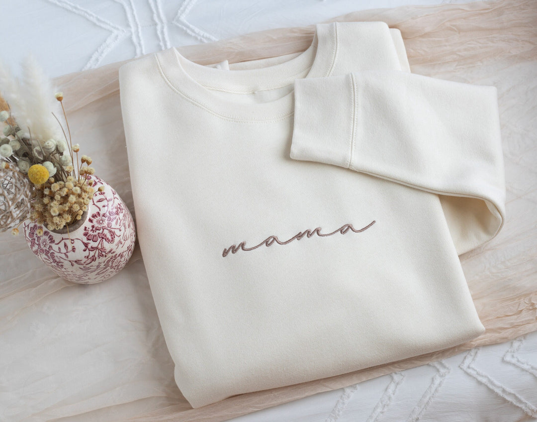 Custom Embroidered Mama Sweatshirt, Gifts for Mama Gigi Mimi Granny Grammy Meme Mema Memaw Mawmaw Mamaw Sweatshirt, MMC196C X