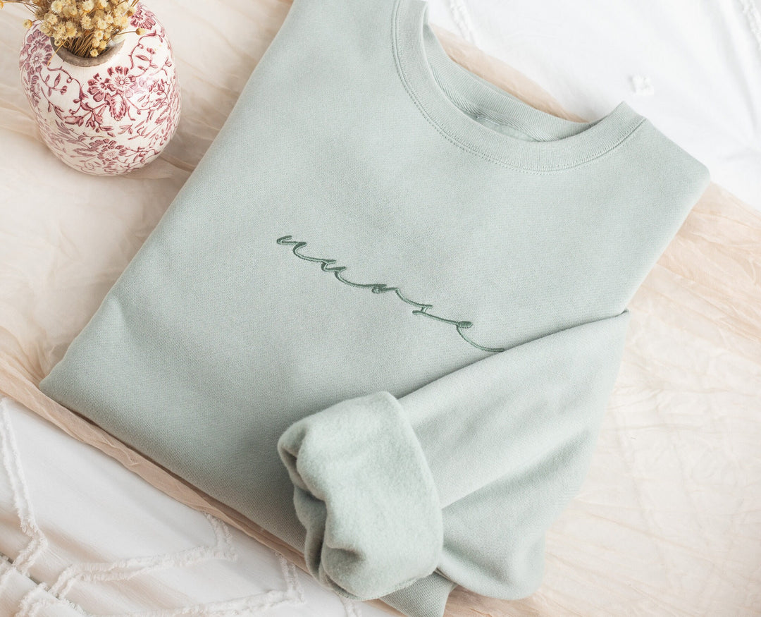 Embroidered Nurse Sweatshirt, Minimalist Nurse Crewneck, Nurse Graduation Gift, Gift for Nurse, Registered Nurse, Cute Nurse Gift, NUR-C-196