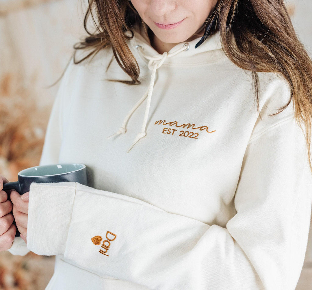 Mother's Day Gift, Birthday Gifts for Mom, Mom and Dad Matching Hoodies, Pregnancy Announcement Idea Custom Dad Gift SHP97C X