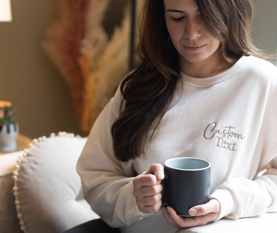 Custom Embroidered Sweatshirt or Hoodie, Pocket Embroidered Sweatshirt, Anniversary Gifts, Bride Sweatshirts Hoodies, Bridesmaid ATP97C X